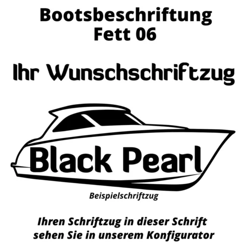 Bootsbeschriftung Fett 06