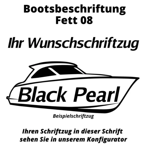 Bootsbeschriftung Fett 08