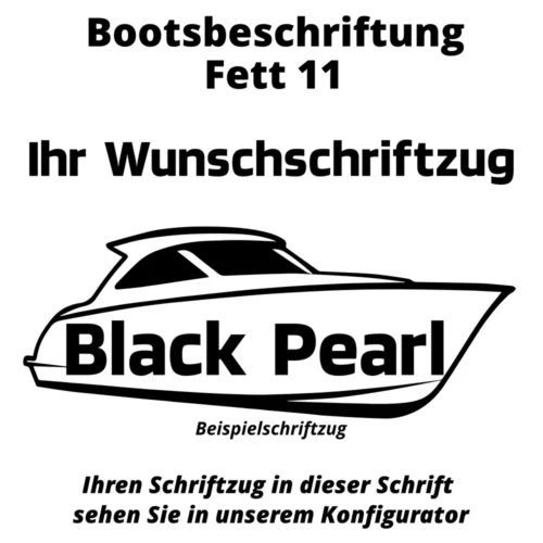 Bootsbeschriftung Fett 11