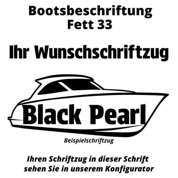 Bootsbeschriftung Fett 33