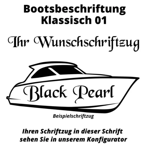 Bootsbeschriftung Klassisch 01