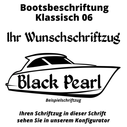 Bootsbeschriftung Klassisch 06