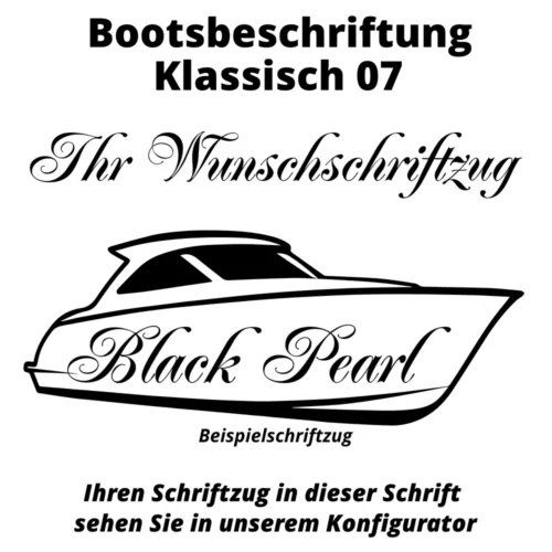 Bootsbeschriftung Klassisch 07