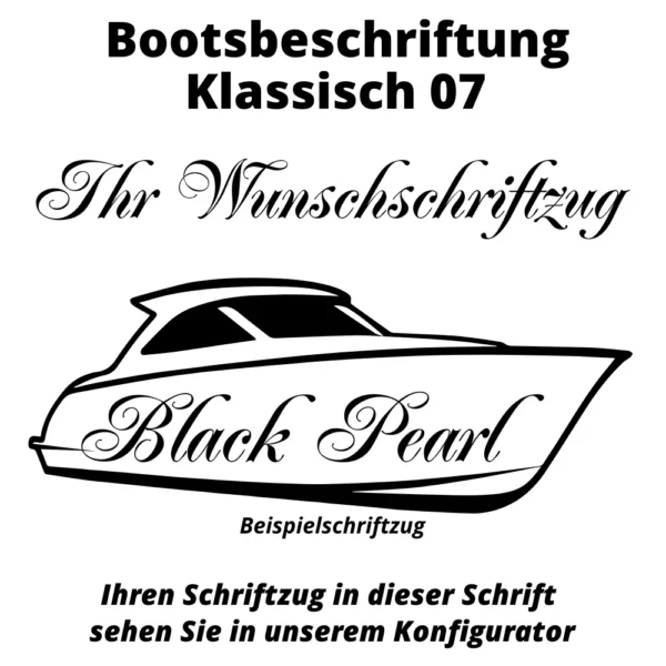 Bootsbeschriftung Klassisch 07