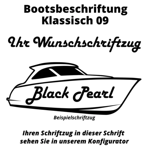 Bootsbeschriftung Klassisch 09