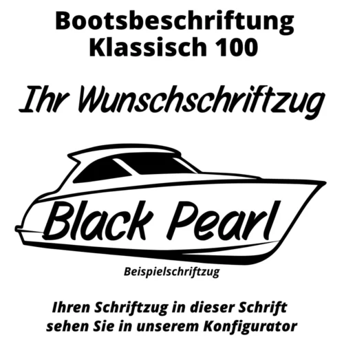 Bootsbeschriftung Klassisch 100
