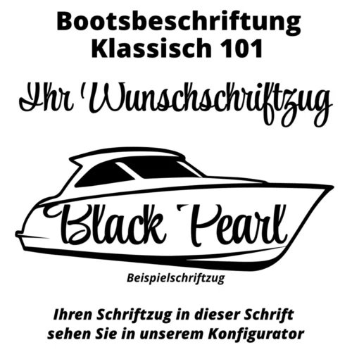 Bootsbeschriftung Klassisch 101