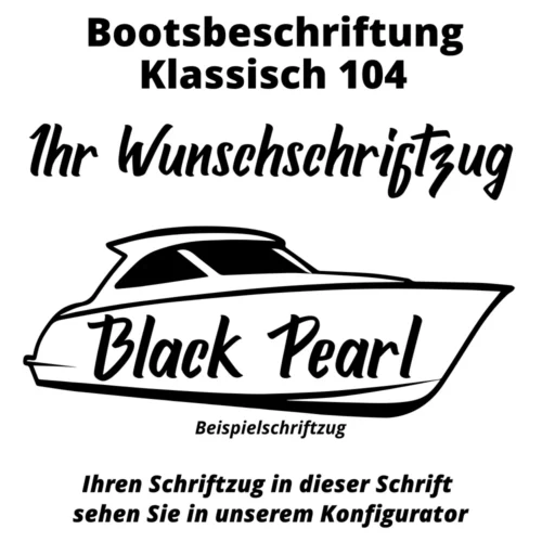 Bootsbeschriftung Klassisch 104