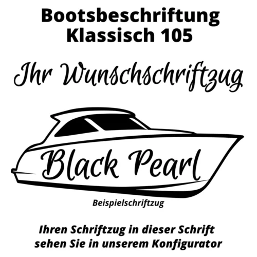 Bootsbeschriftung Klassisch 105
