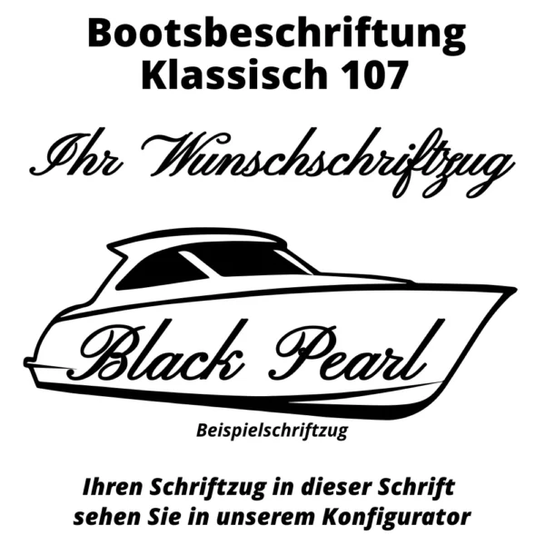 Bootsbeschriftung Klassisch 107