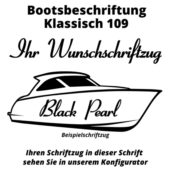 Bootsbeschriftung Klassisch 109