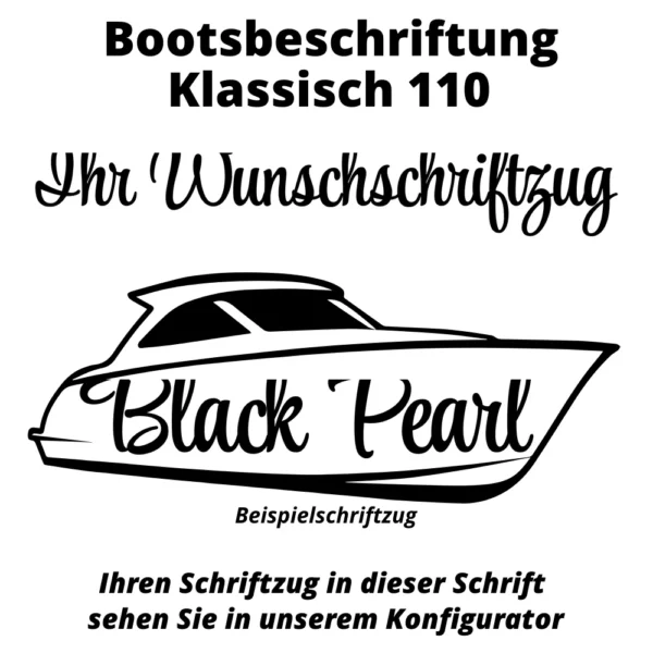 Bootsbeschriftung Klassisch 110