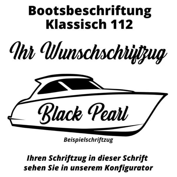Bootsbeschriftung Klassisch 112