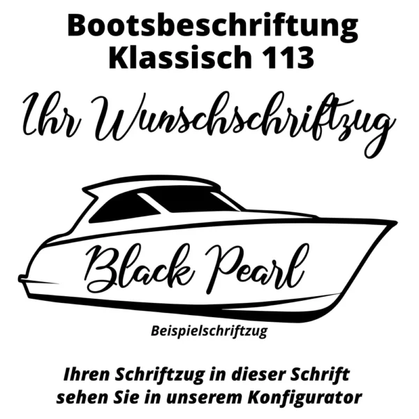Bootsbeschriftung Klassisch 113