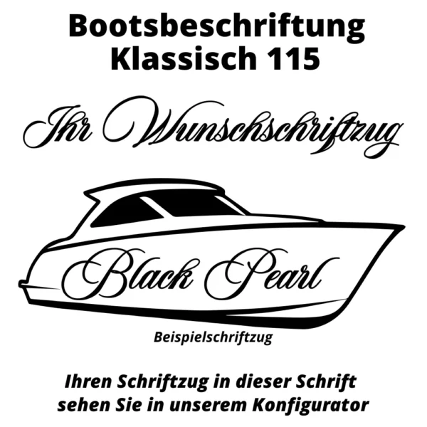 Bootsbeschriftung Klassisch 115
