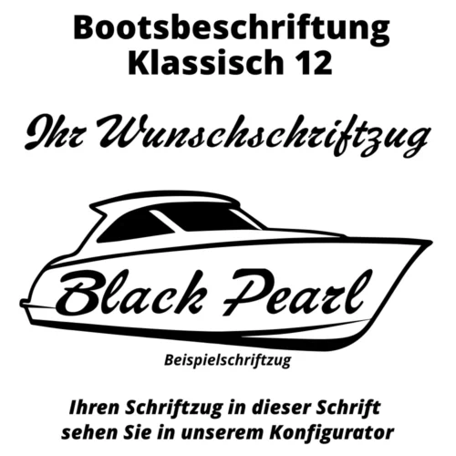 Bootsbeschriftung Klassisch 12