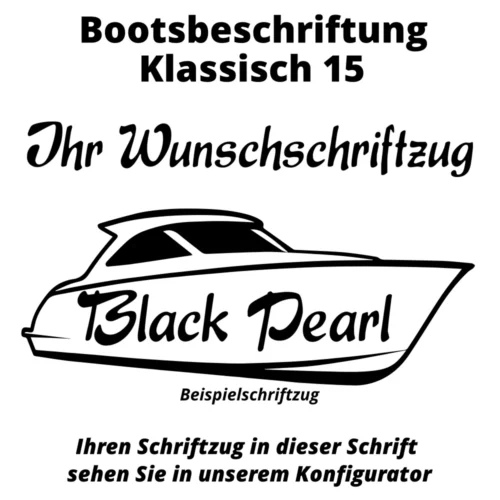 Bootsbeschriftung Klassisch 15