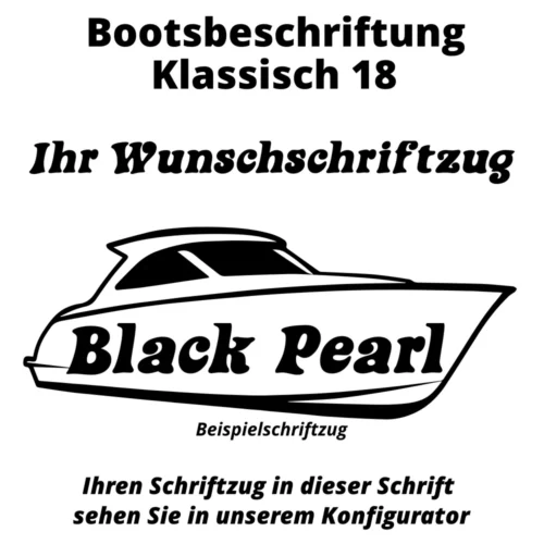 Bootsbeschriftung Klassisch 18