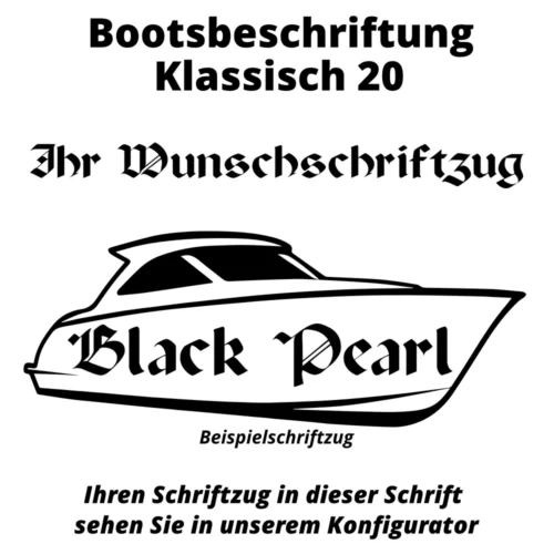 Bootsbeschriftung Klassisch 20