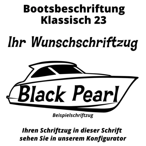 Bootsbeschriftung Klassisch 23