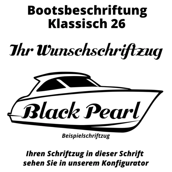 Bootsbeschriftung Klassisch 26