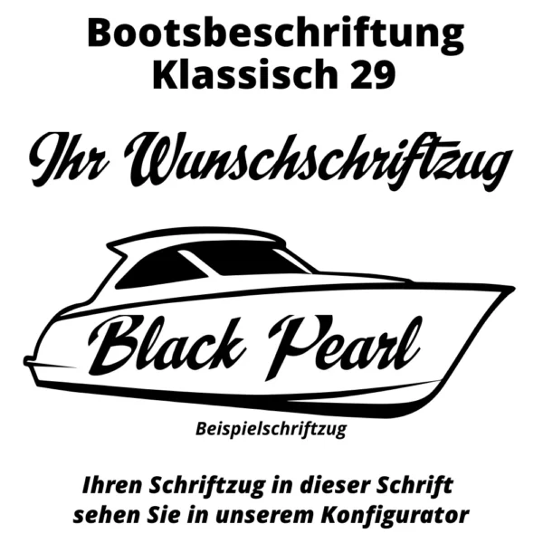 Bootsbeschriftung Klassisch 29