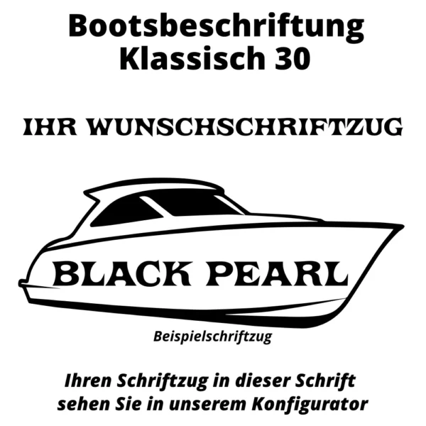 Bootsbeschriftung Klassisch 30