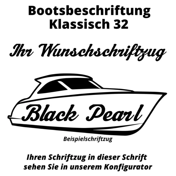 Bootsbeschriftung Klassisch 32