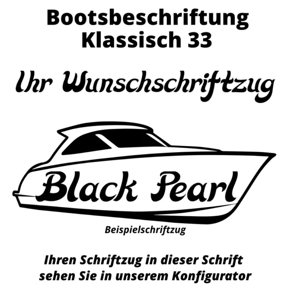 Bootsbeschriftung Klassisch 33