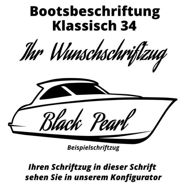 Bootsbeschriftung Klassisch 34