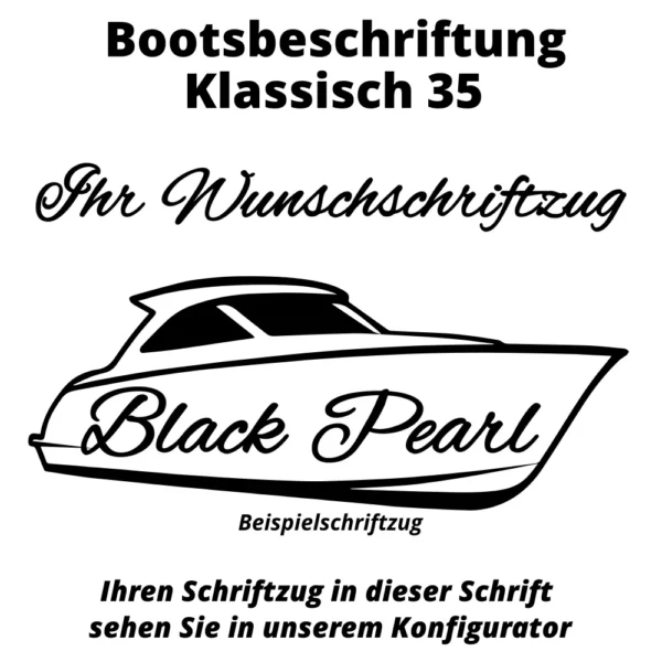 Bootsbeschriftung Klassisch 35