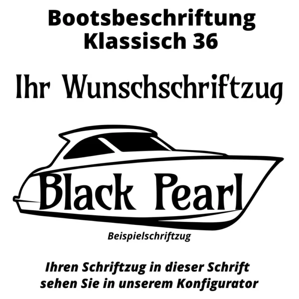 Bootsbeschriftung Klassisch 36