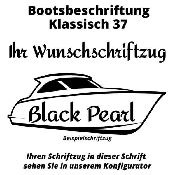 Bootsbeschriftung Klassisch 37