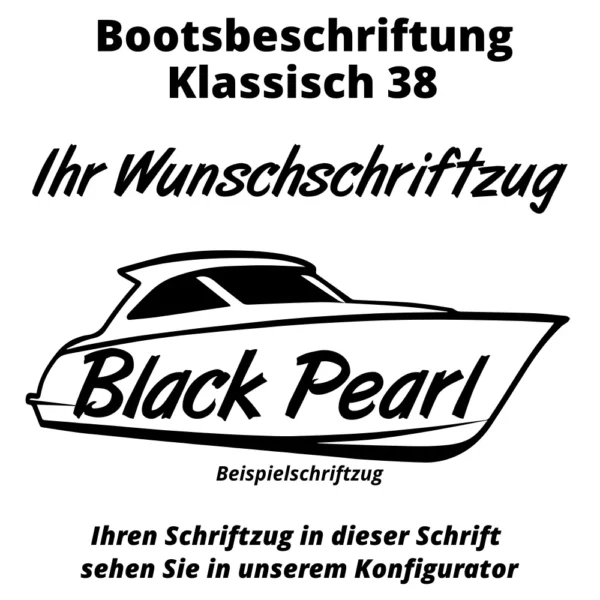 Bootsbeschriftung Klassisch 38
