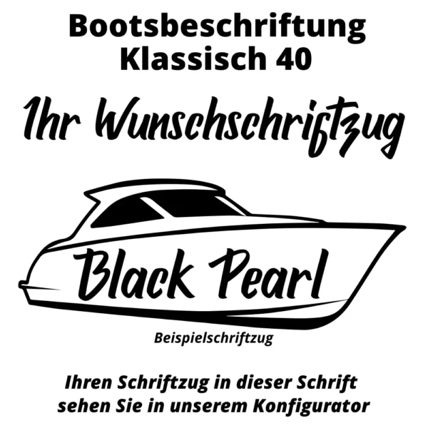 Bootsbeschriftung Klassisch 40