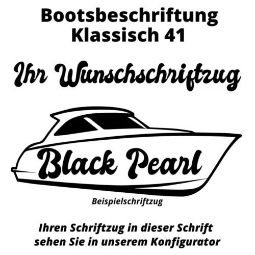 Bootsbeschriftung Klassisch 41