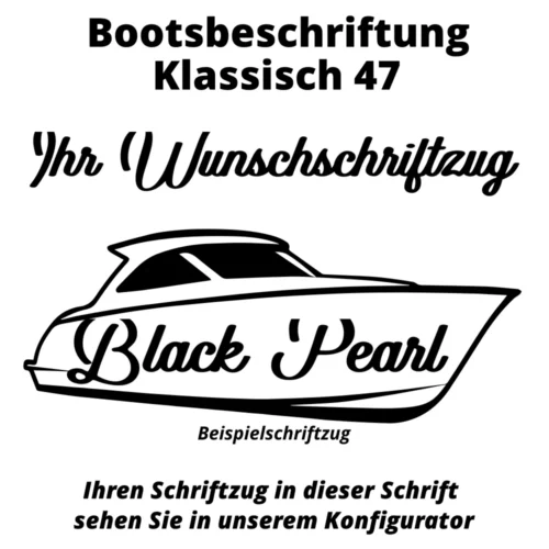 Bootsbeschriftung Klassisch 47