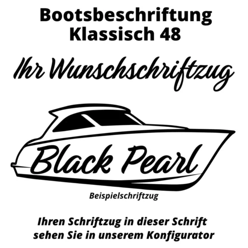 Bootsbeschriftung Klassisch 48