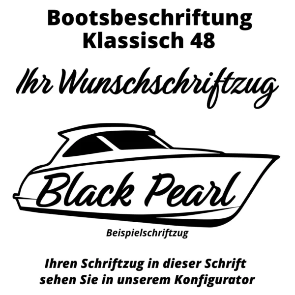 Bootsbeschriftung Klassisch 48