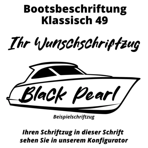 Bootsbeschriftung Klassisch 49