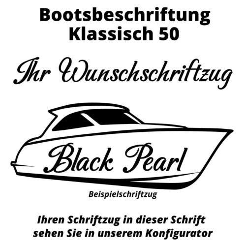 Bootsbeschriftung Klassisch 50