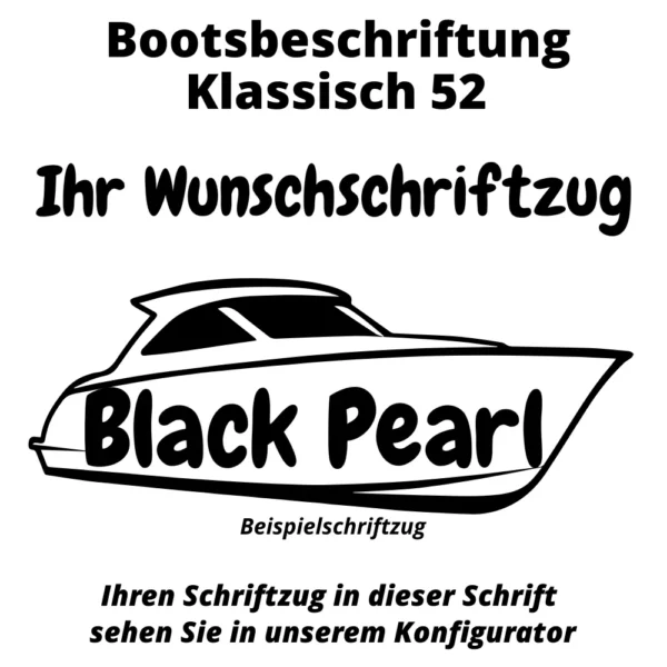 Bootsbeschriftung Klassisch 52
