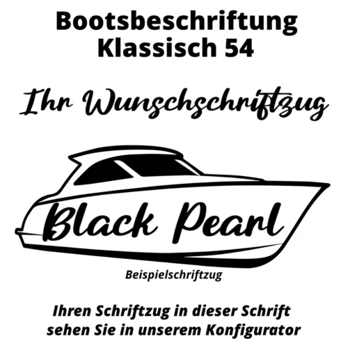 Bootsbeschriftung Klassisch 54