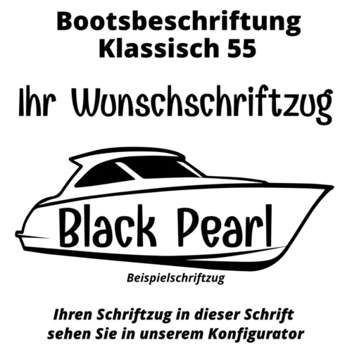 Bootsbeschriftung Klassisch 55