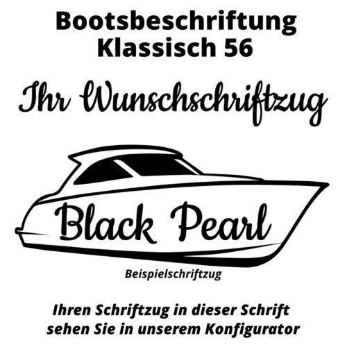 Bootsbeschriftung Klassisch 56