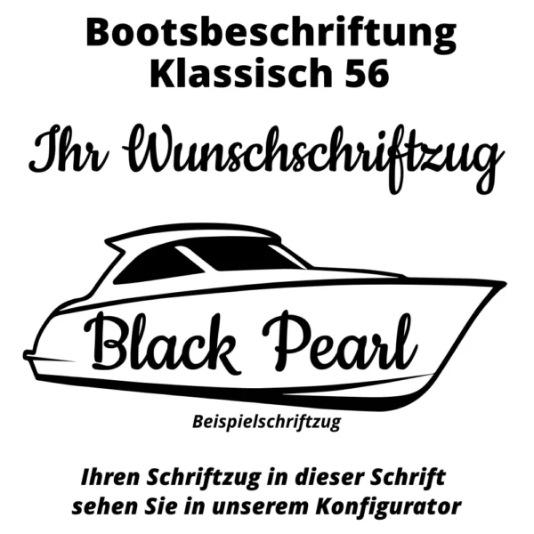 Bootsbeschriftung Klassisch 56