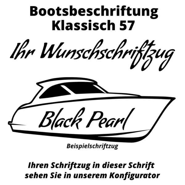 Bootsbeschriftung Klassisch 57