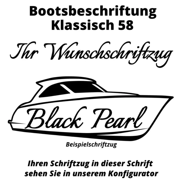 Bootsbeschriftung Klassisch 58