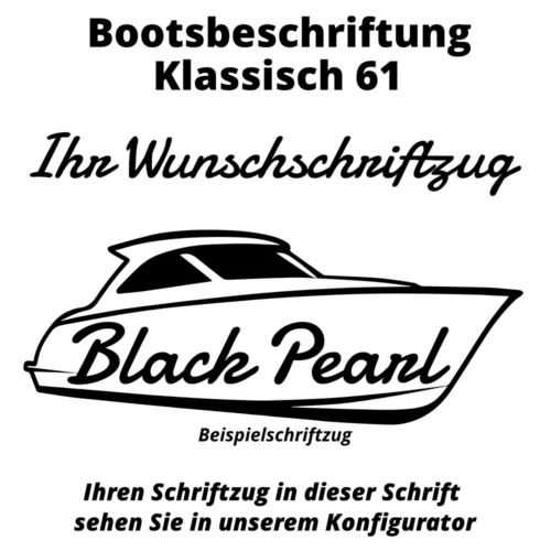 Bootsbeschriftung Klassisch 61