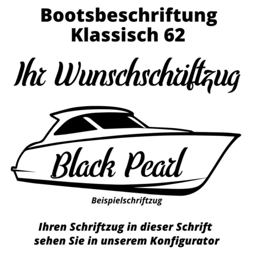 Bootsbeschriftung Klassisch 62